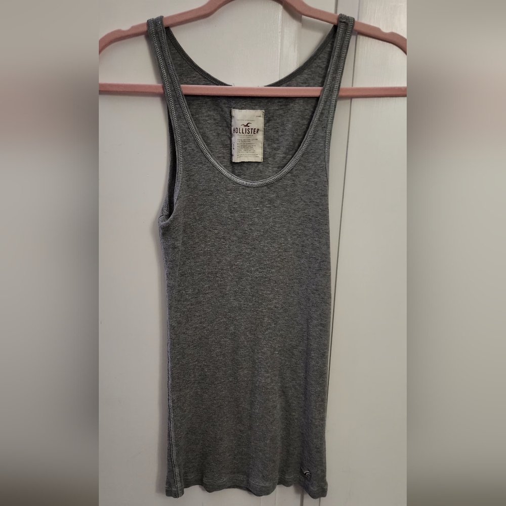 Hollister Womens Charcoal Tank Top Size L